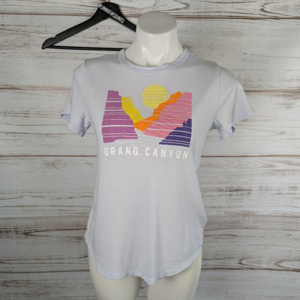 Old Navy Grand Canyon Everywear Short Sleeve Blue Graphic Tee Sz Small